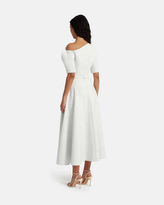 Melinda Midi Dress in Ivory
