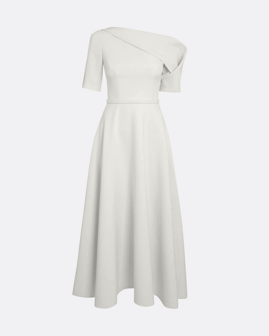 Melinda Midi Dress in Ivory