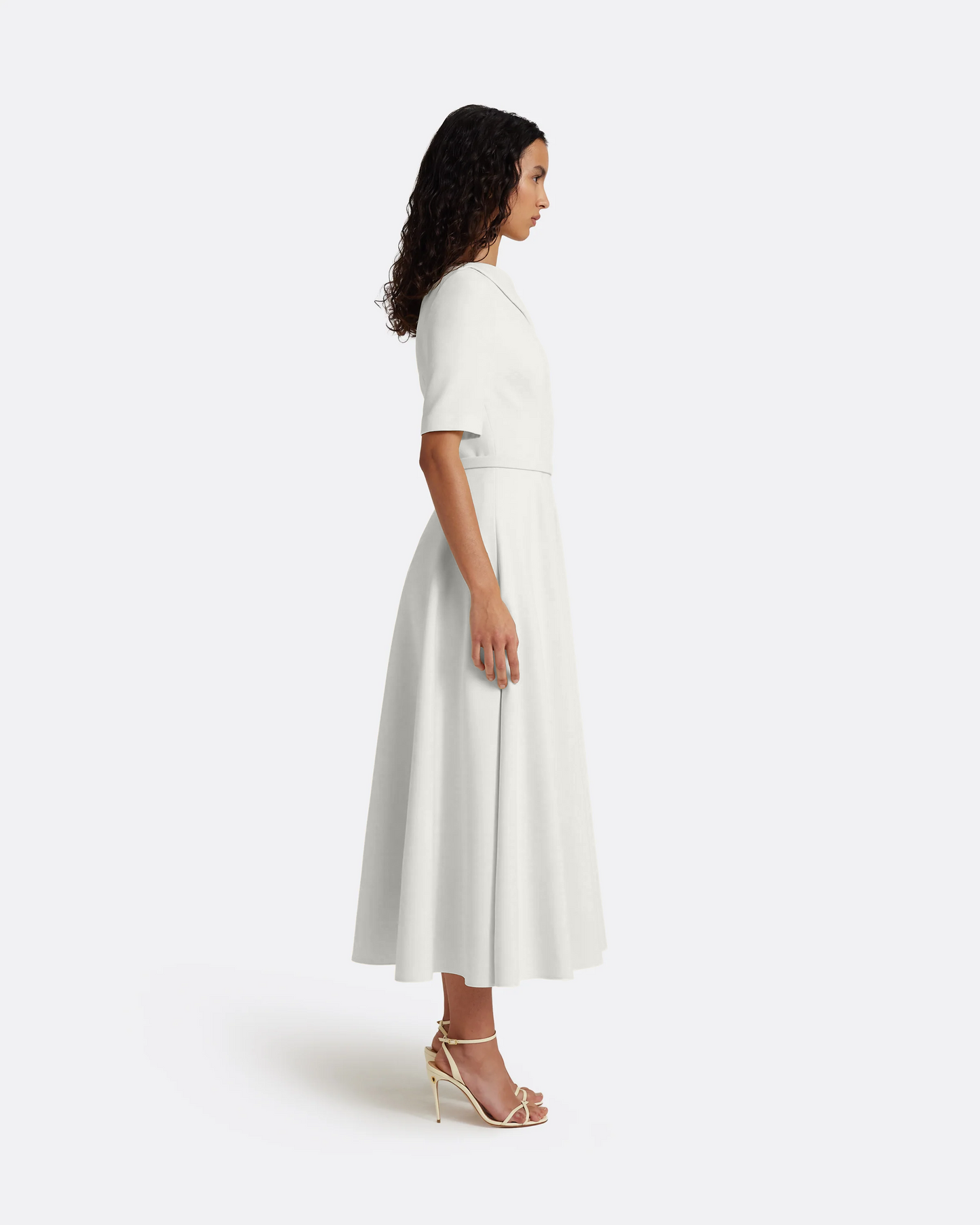 Melinda Midi Dress in Ivory