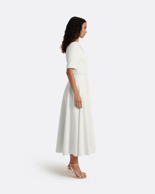Melinda Midi Dress in Ivory