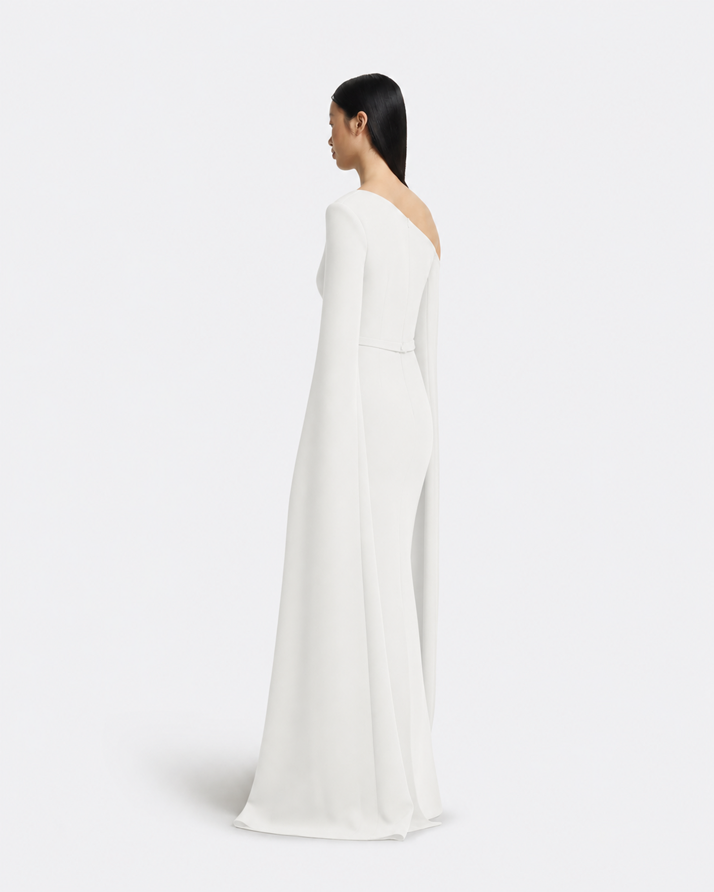 Rinna Long Dress in Ivory with Pearl