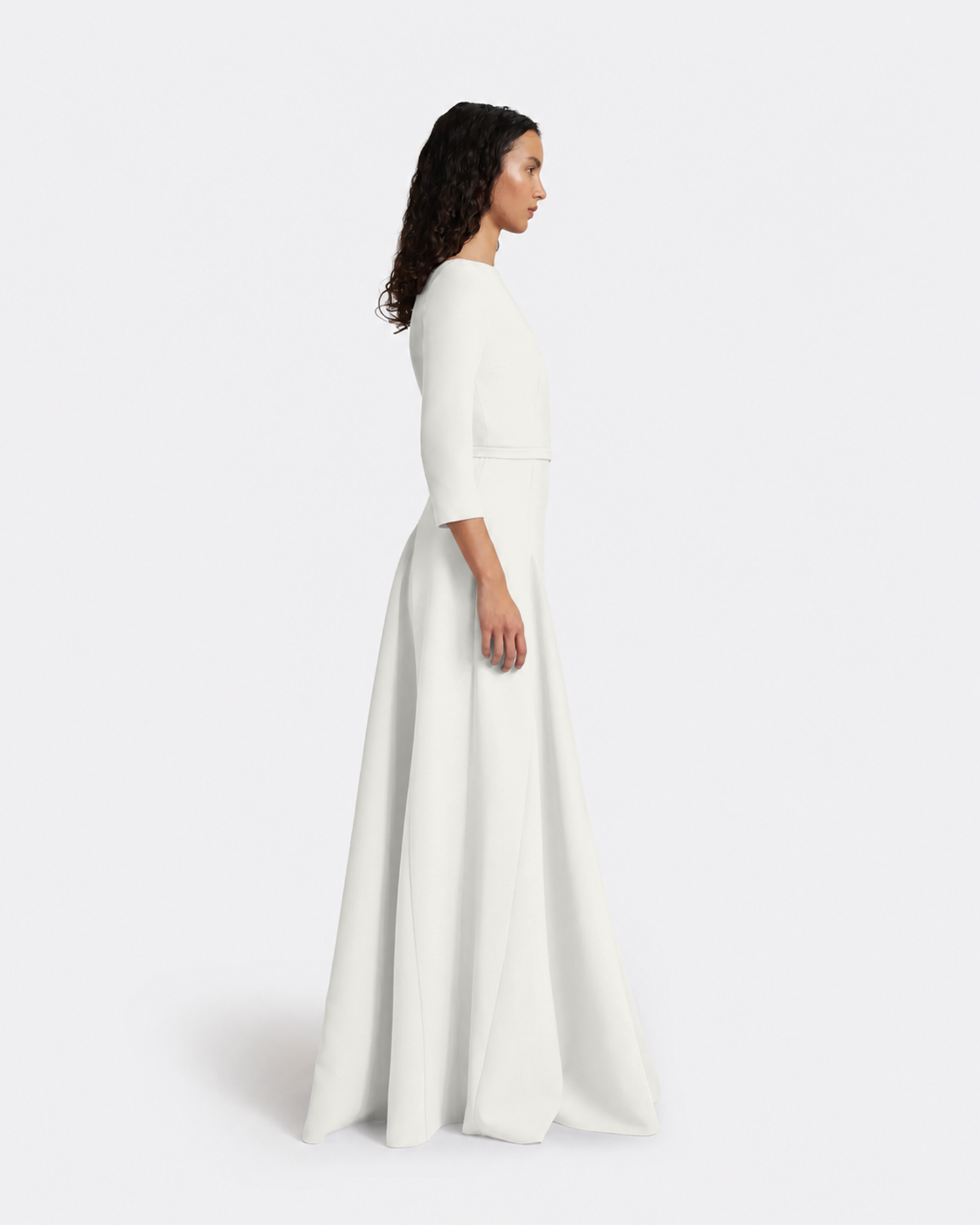 Emilia Long Dress in Ivory