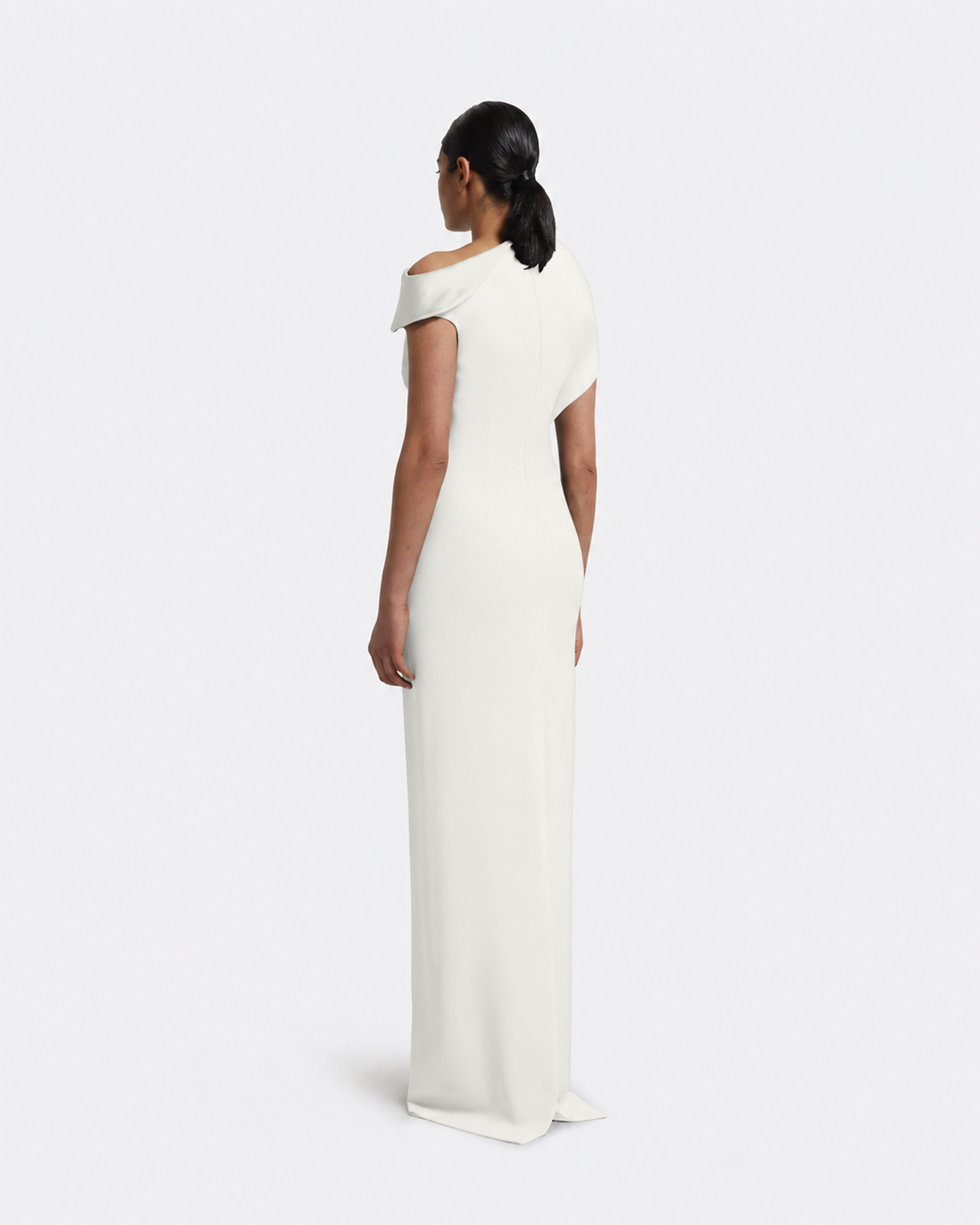 Minna Long Dress in Ivory with Pearl