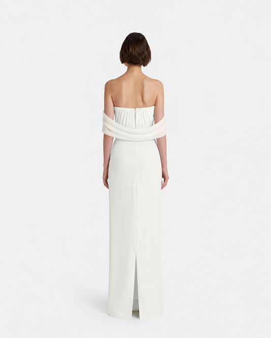 Iseah Long Dress in Ivory