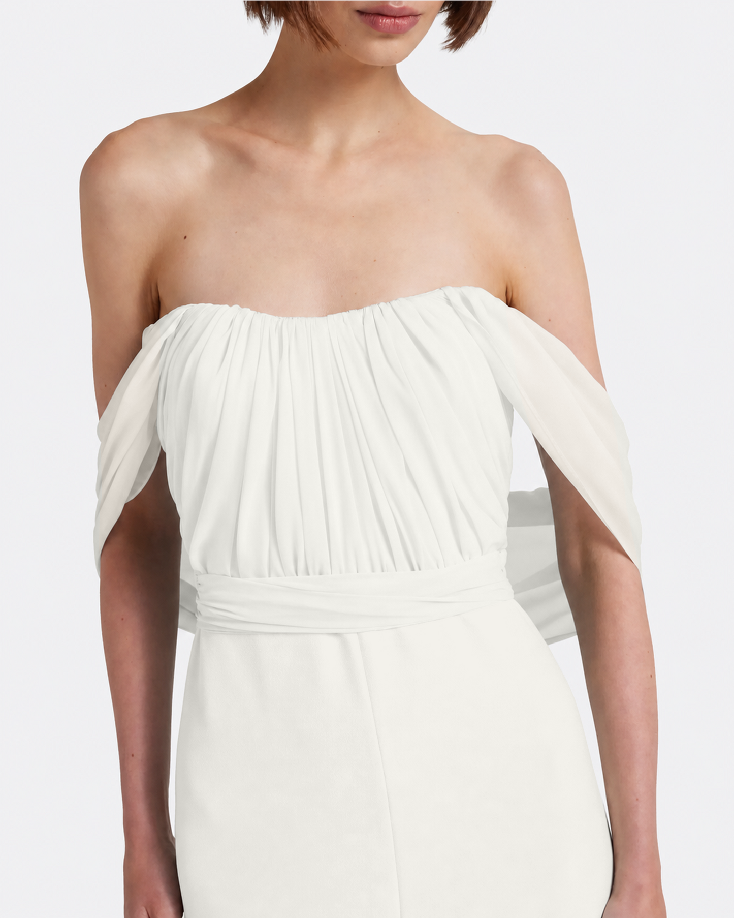 Iseah Long Dress in Ivory