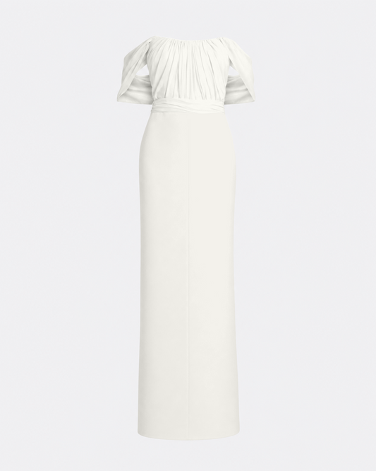 Iseah Long Dress in Ivory