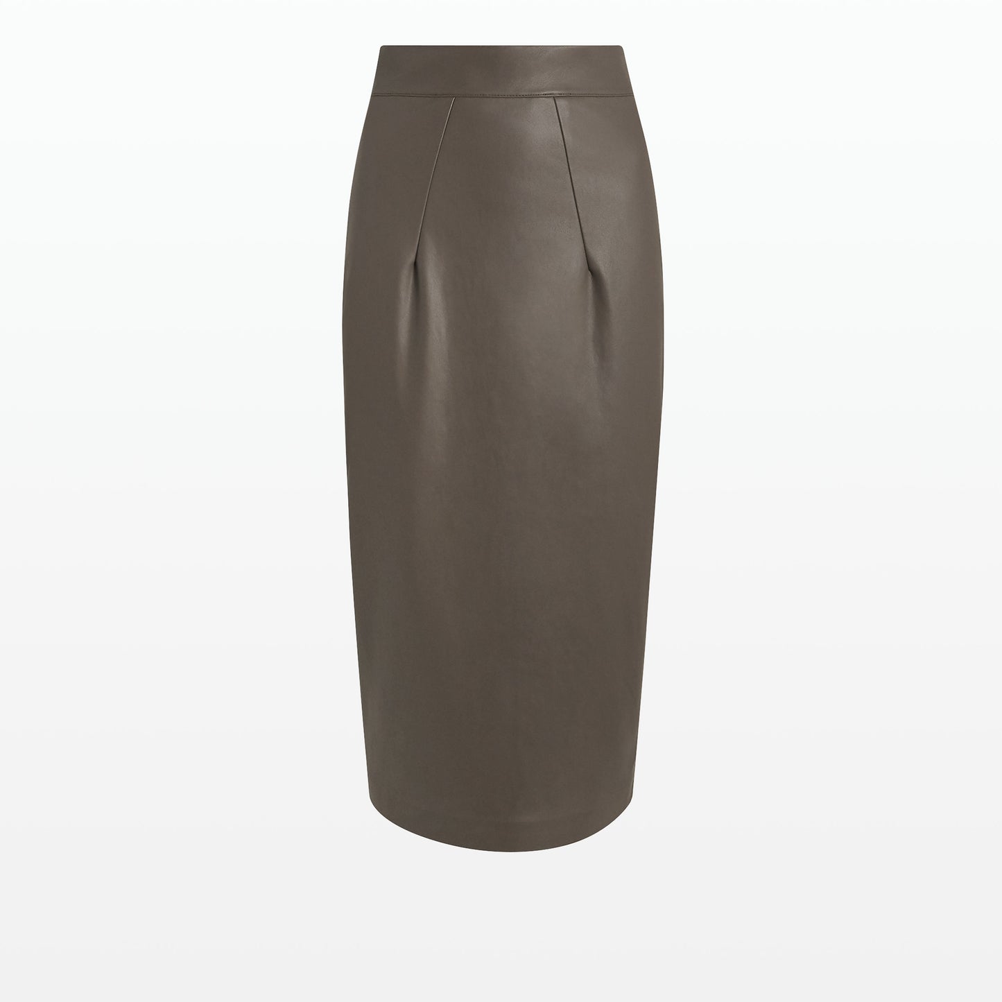 Hokoku Dark Taupe Vegan Leather Skirt