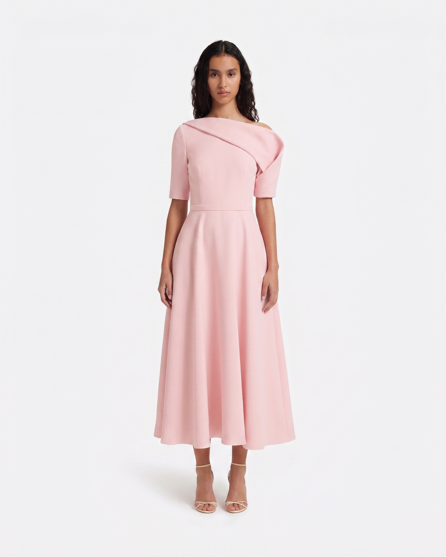 melinda midi dress Melinda Midi Dress in Lychee – Safiyaa London