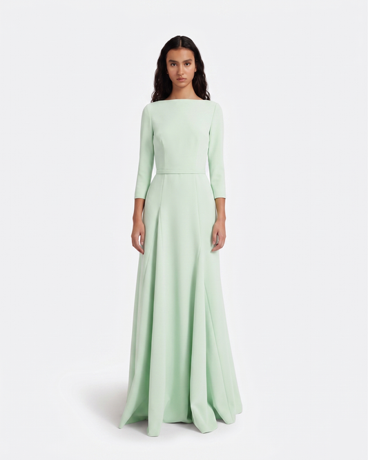 Emilia Long Dress in Sea Glass