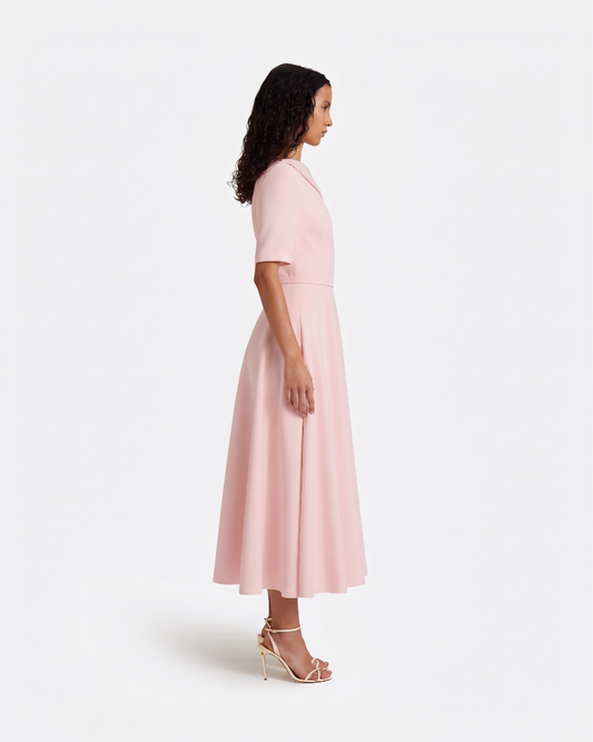 Melinda Midi Dress in Lychee