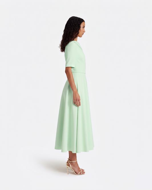 Melinda Midi Dress in Sea Glass