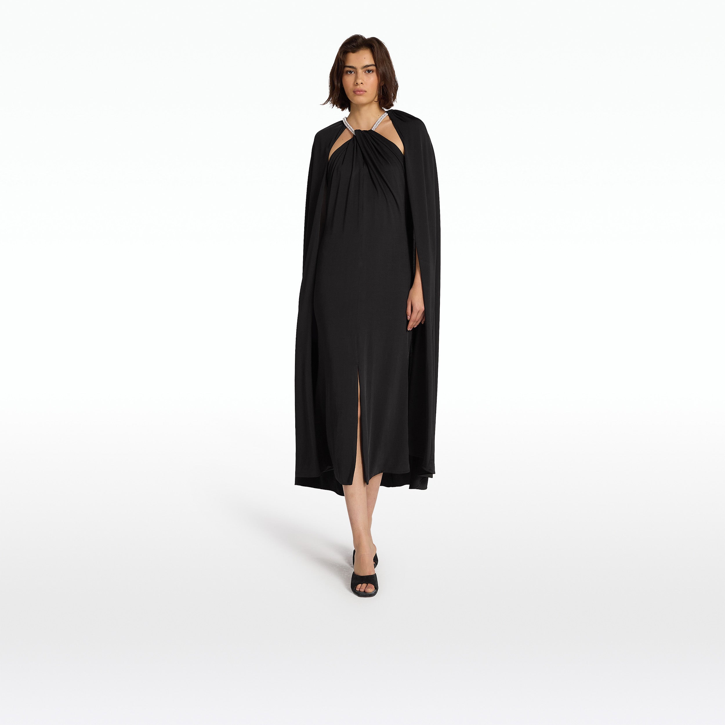 Ernesta Black Midi Dress