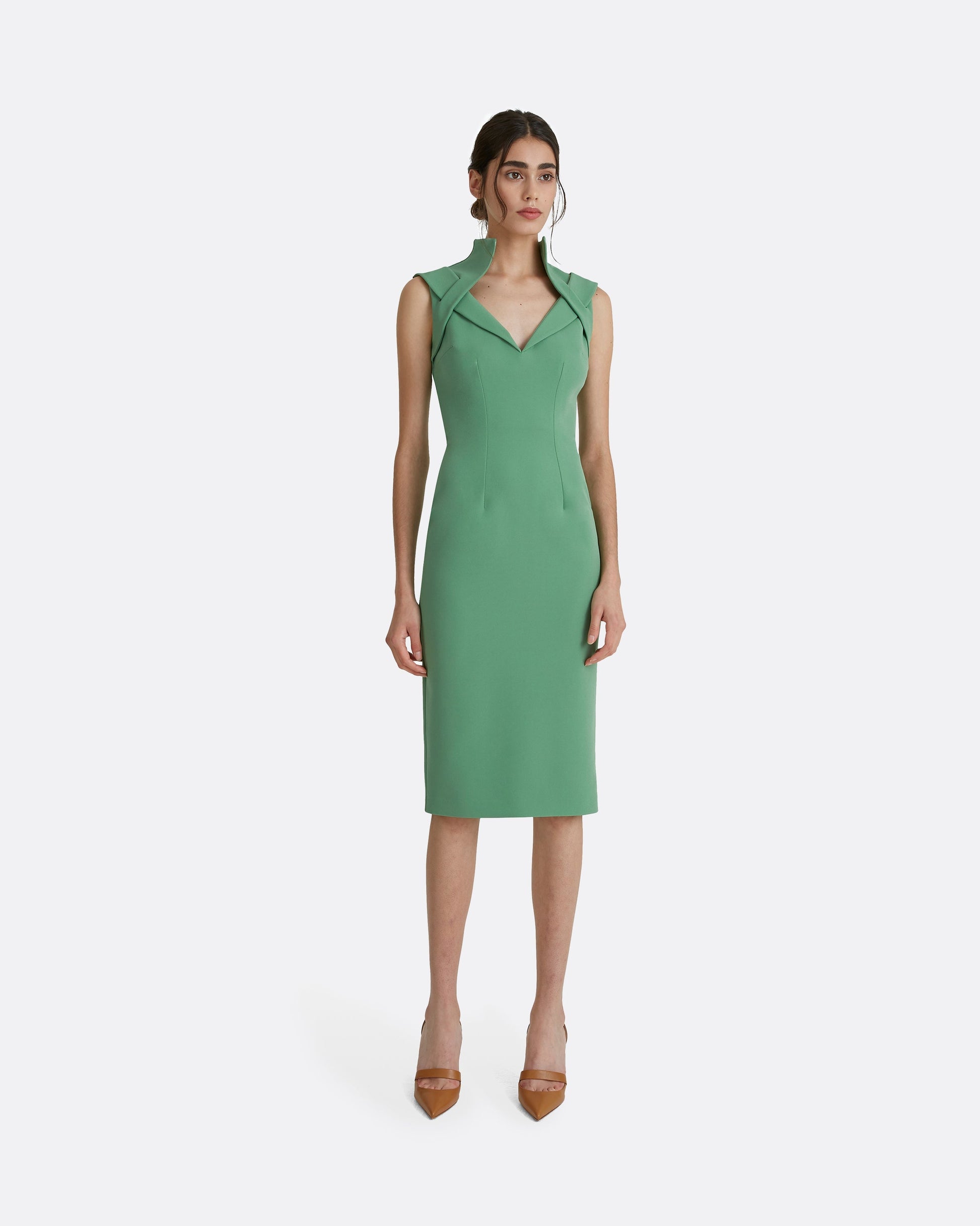 Loide Fern Green Midi Dress Safiyaa London Loide Fern Green Midi Dress Safiyaa London