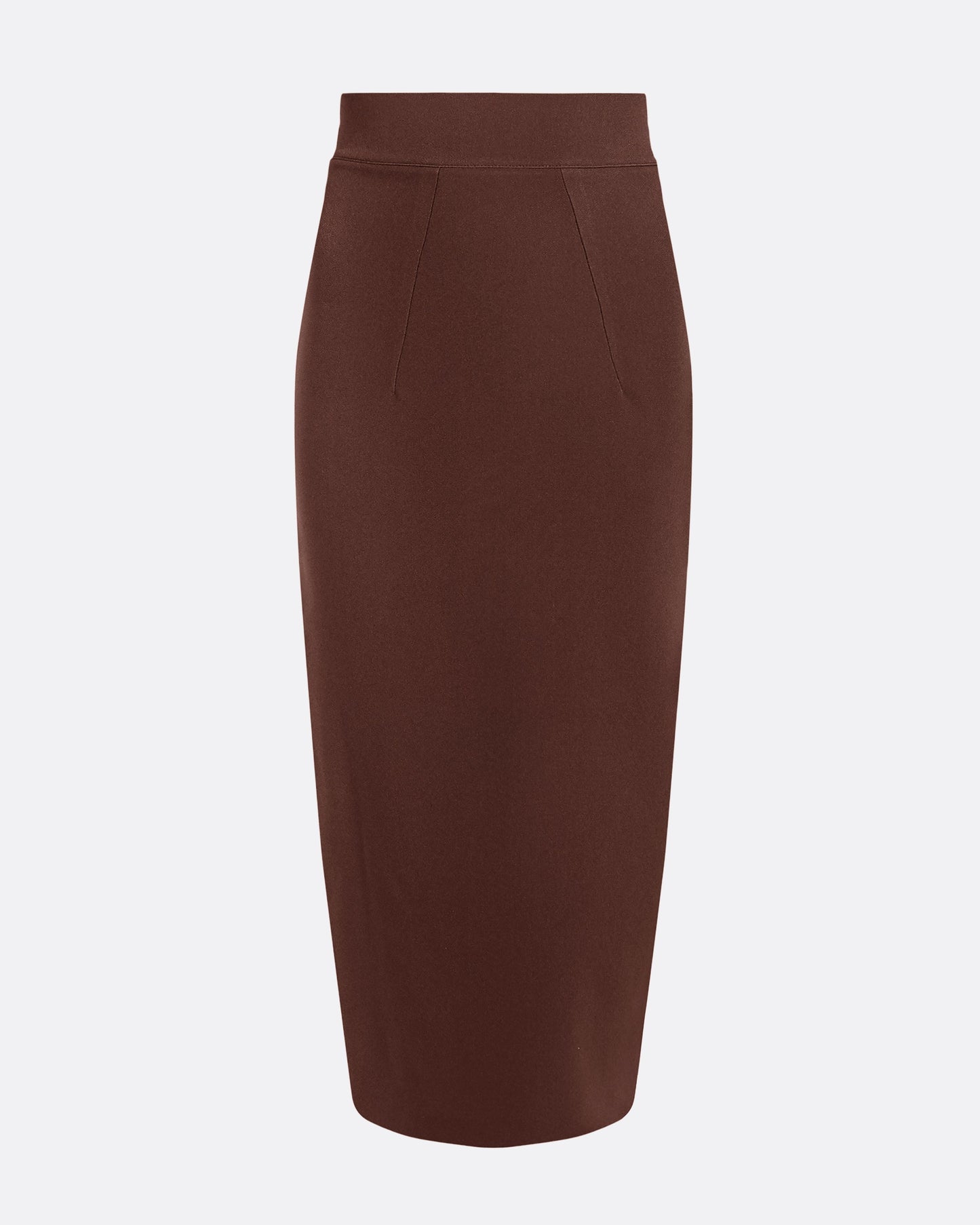 Hokoku Pecan Brown Pencil Skirt