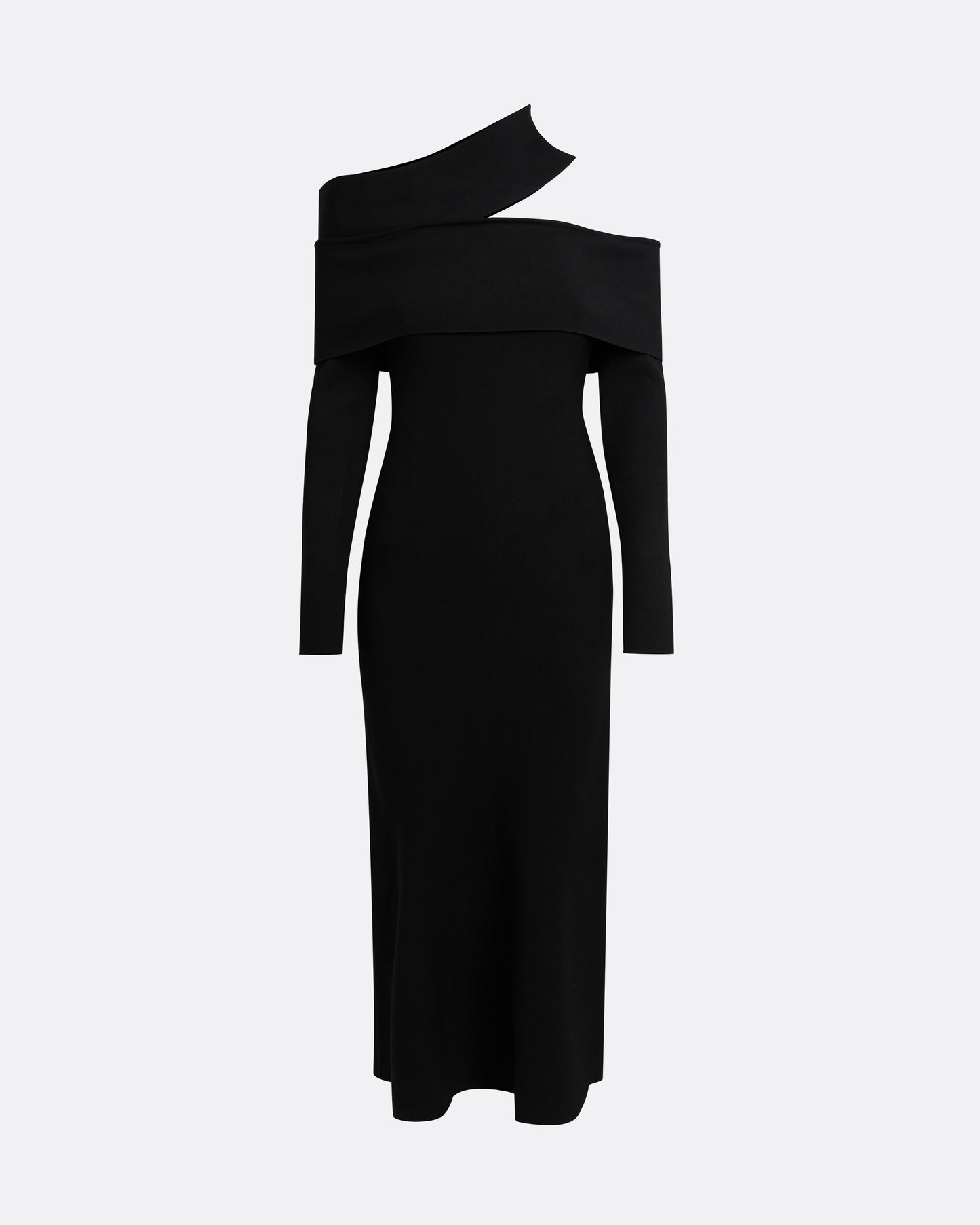 Tuiren Black Knit Midi Dress
