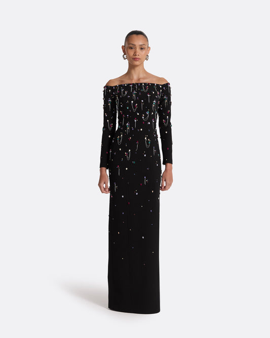 Gioia Black Long Dress