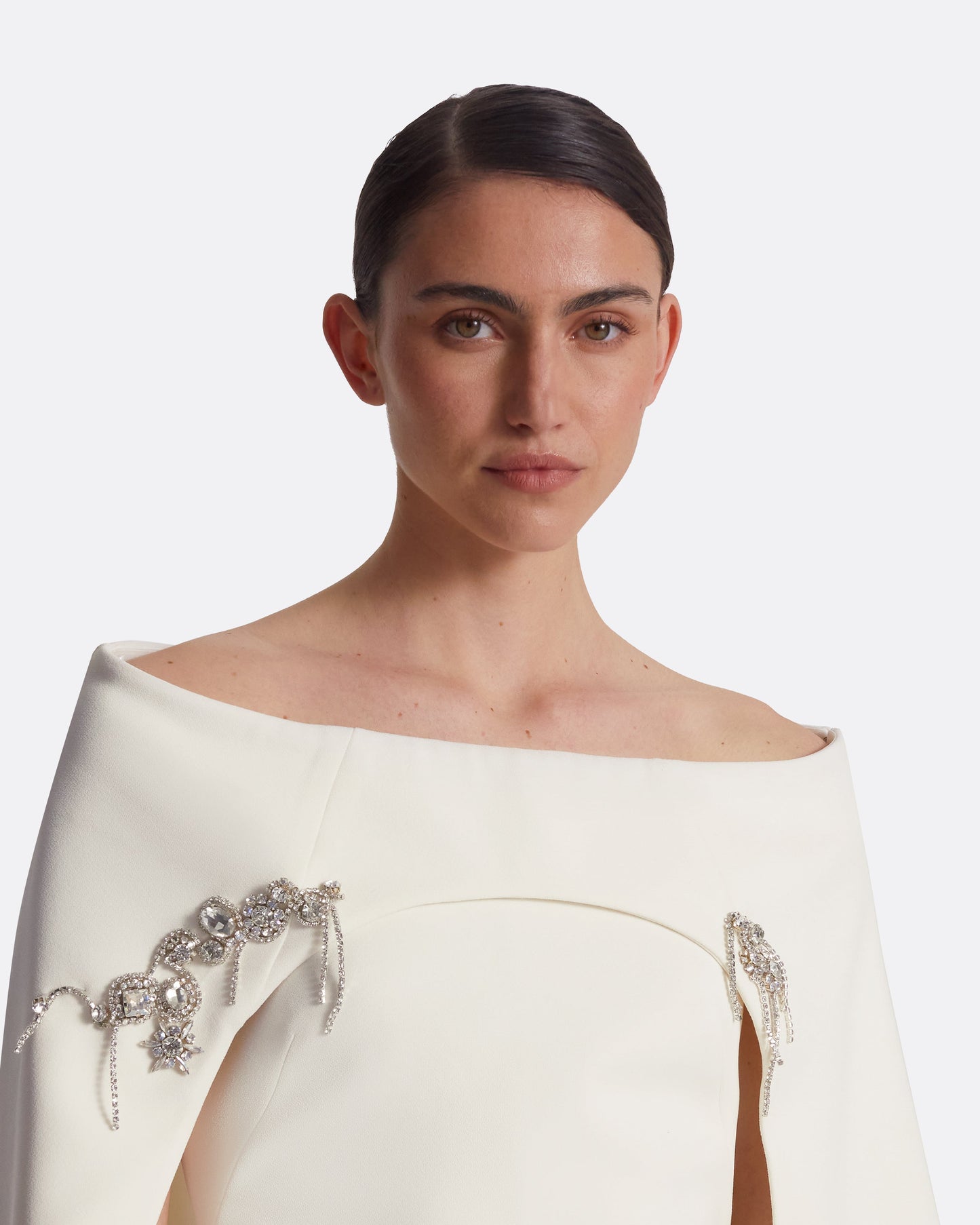 Manorel Ivory And Broken Jewellery Embroidery Harness