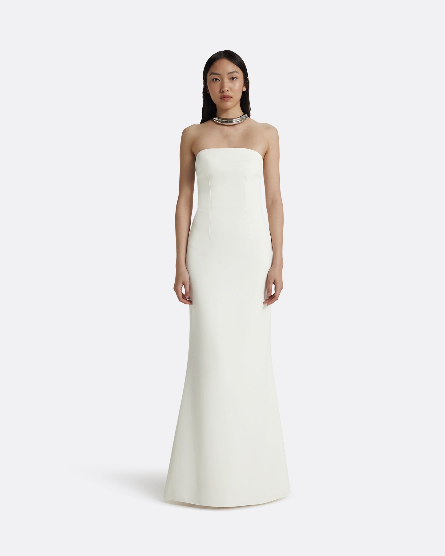 Soshin Ivory Strapless Dress – Safiyaa London