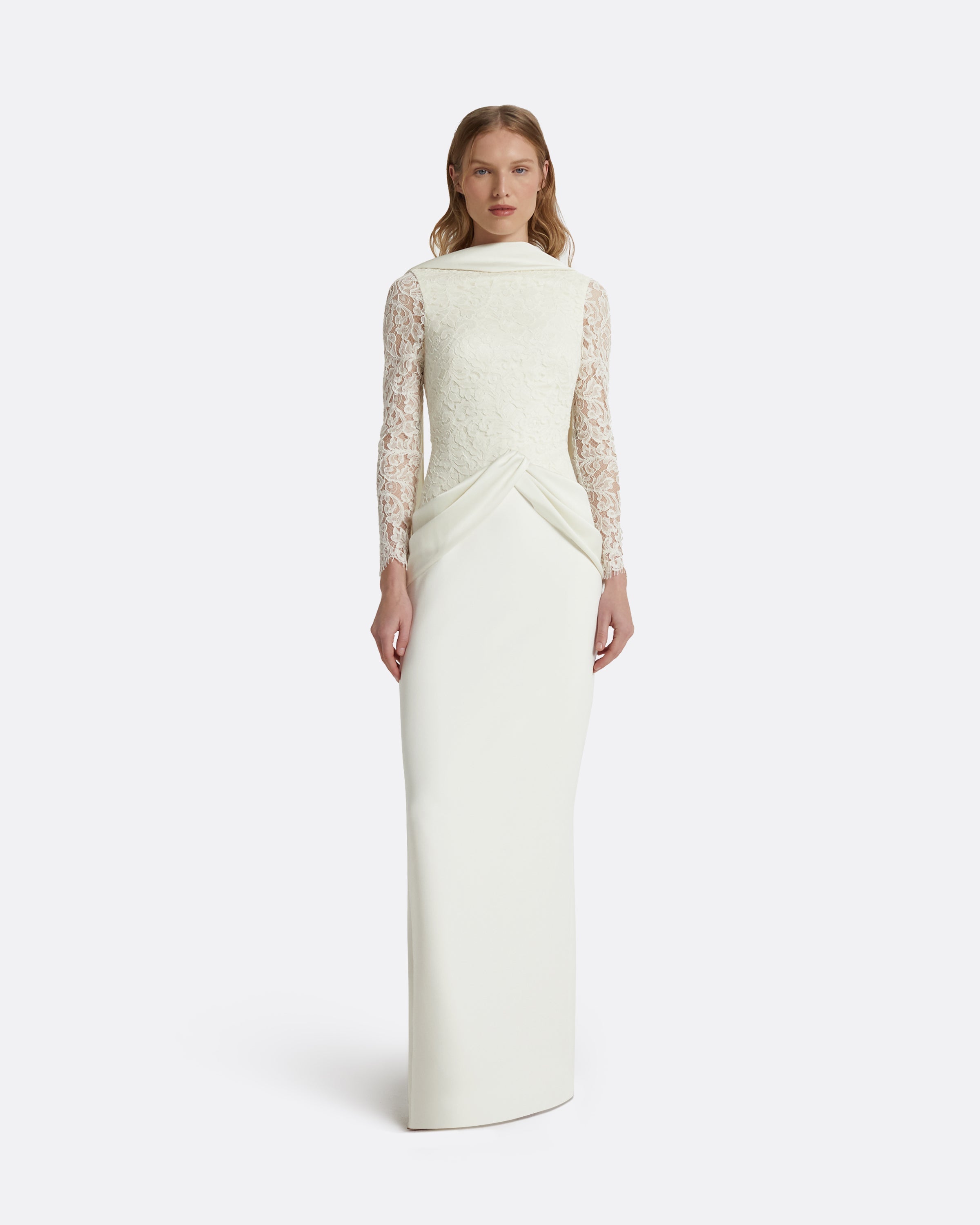 Serryna Ivory Long Dress
