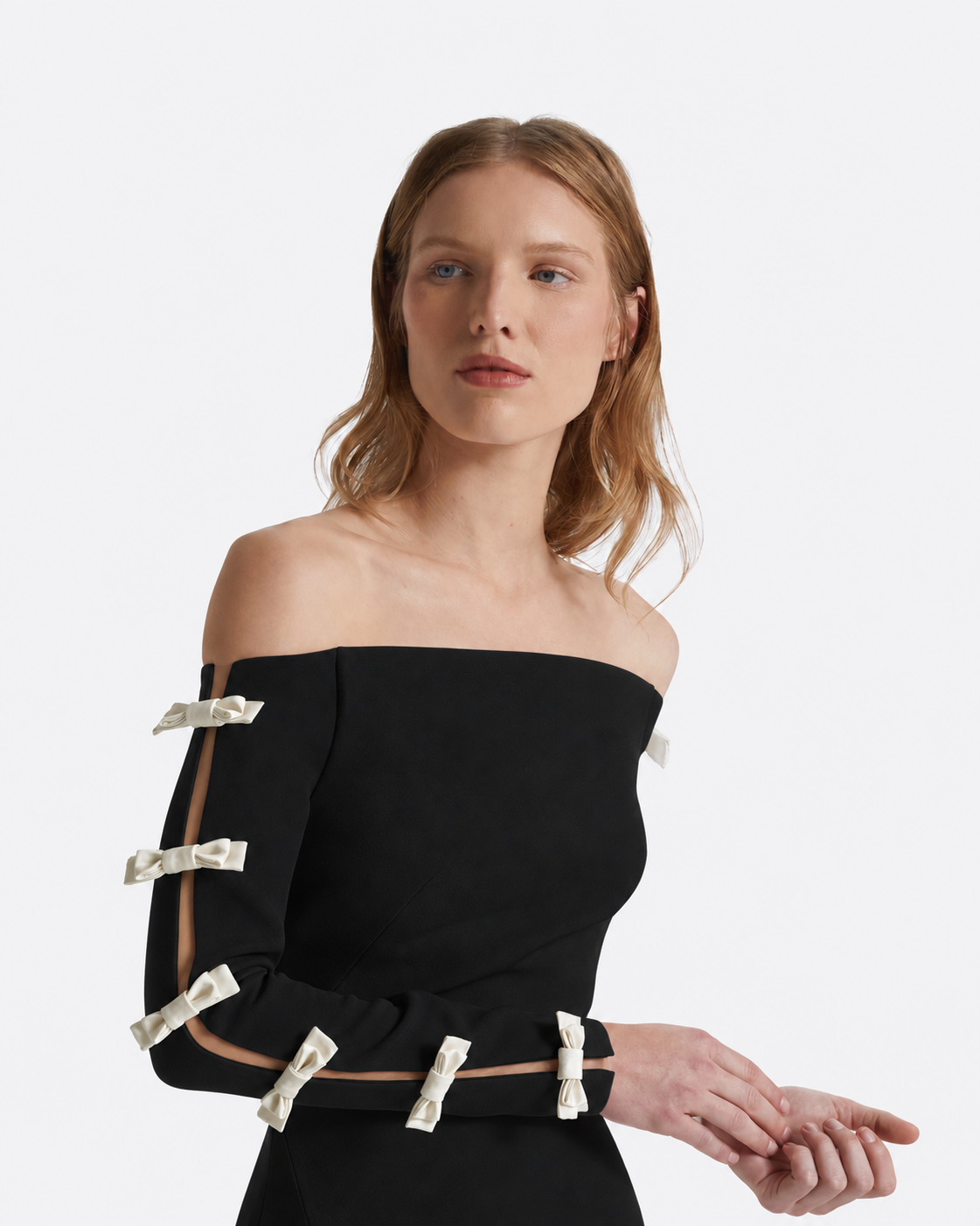 Morag Long Dress in Sorbet on Black