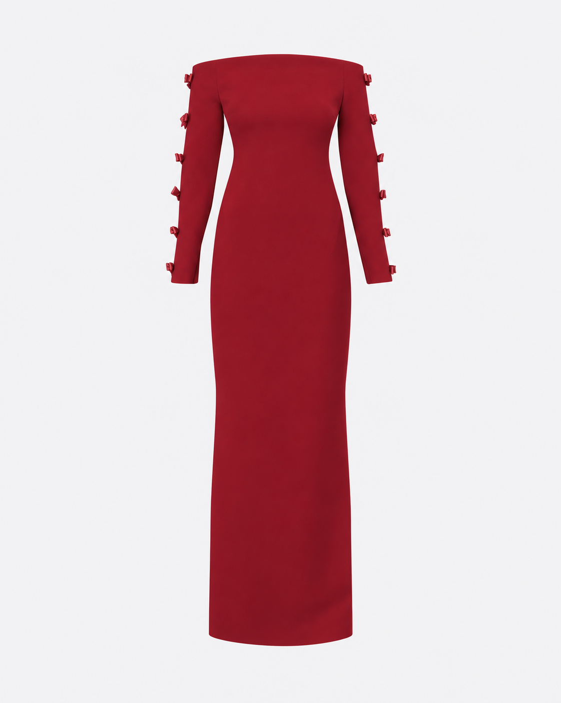 Morag Long Dress in Rhubarb