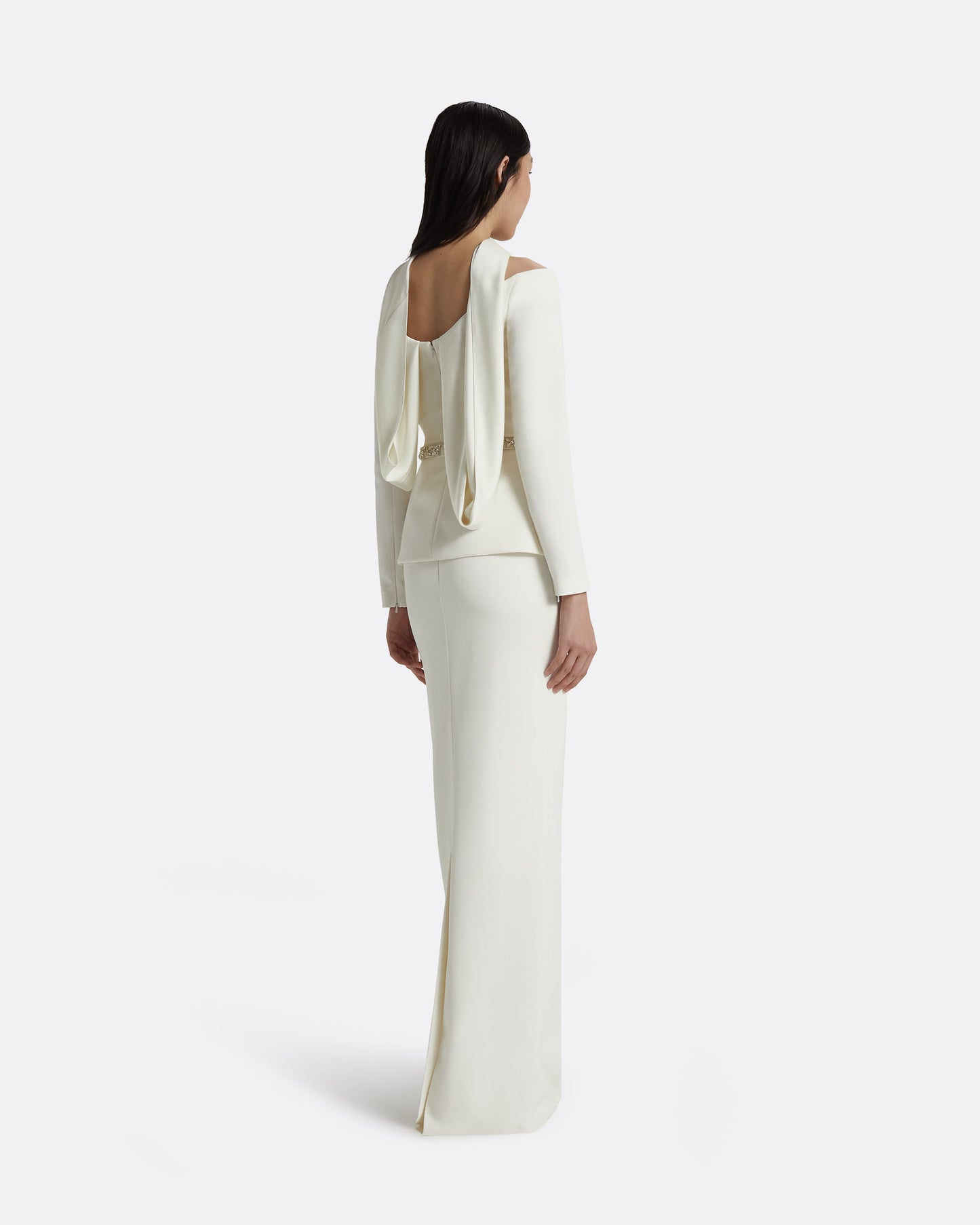 Lucile Ivory Top With Embroidered Belt