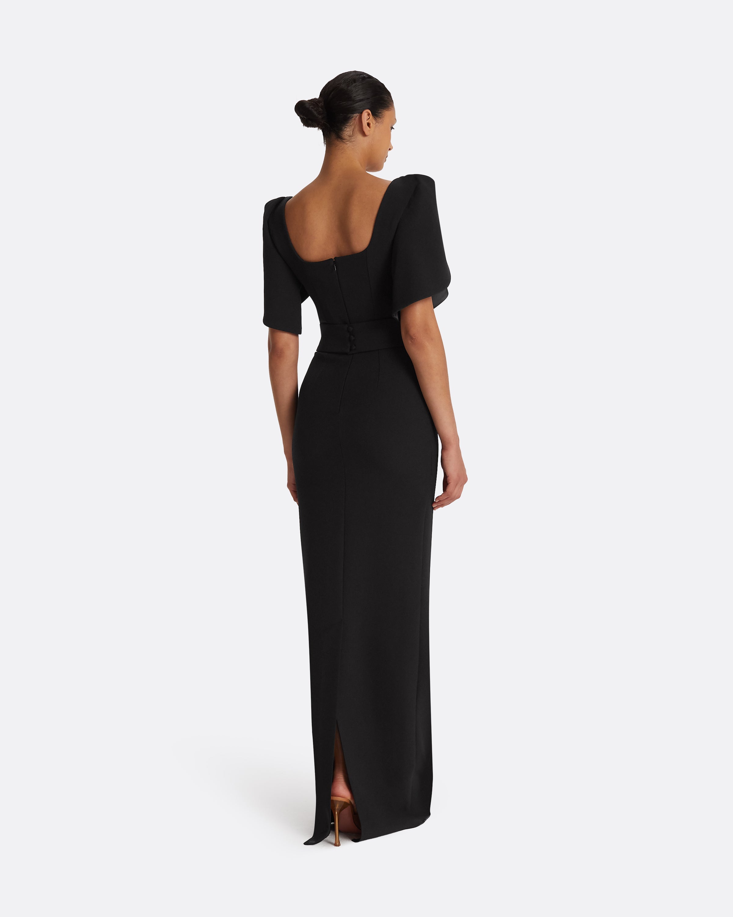 【ラグジュアリーな】Safiyaa タンラ ブラック ロングドレス Dara Black Long Dress – Safiyaa London