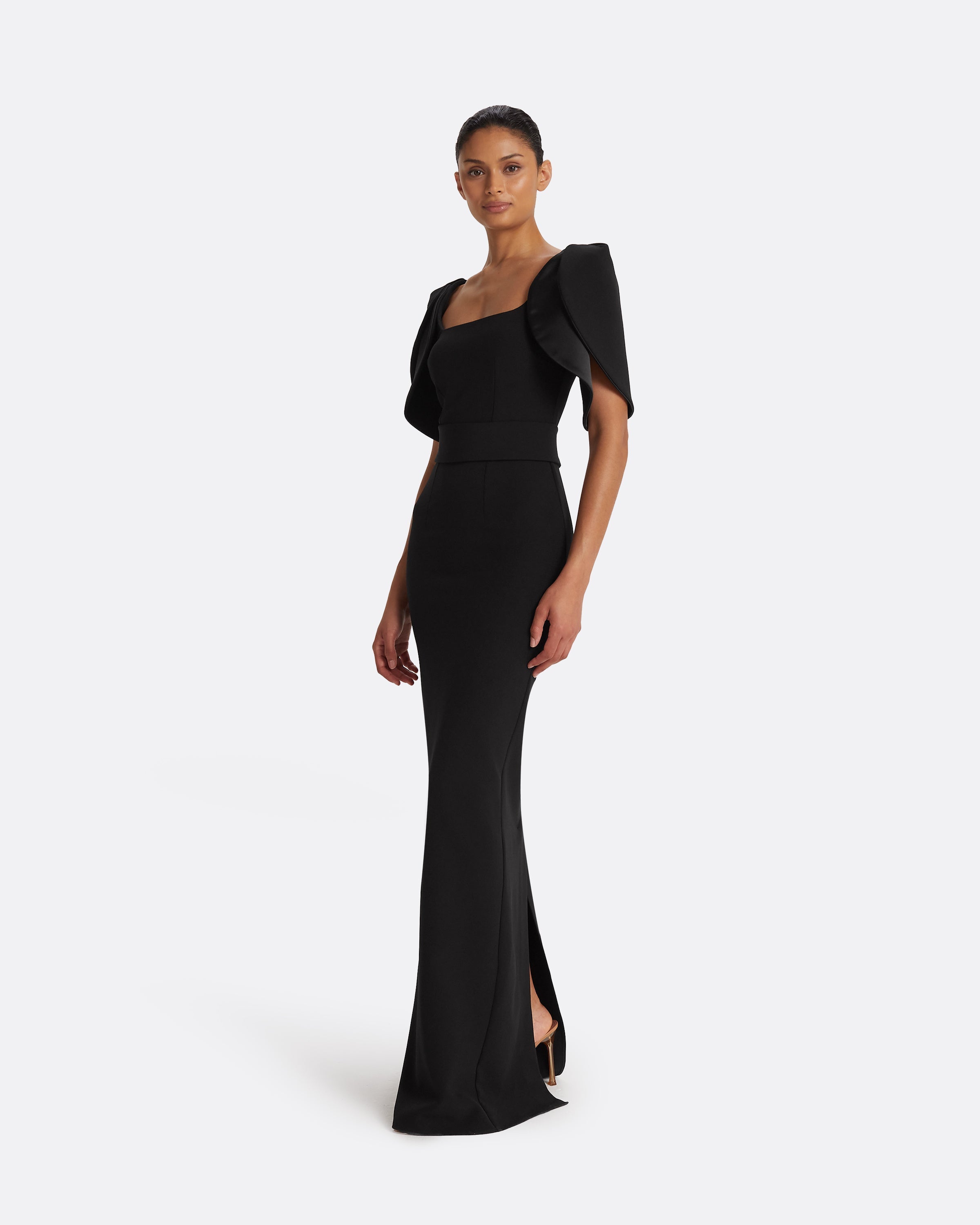 Dara Black Long Dress – Safiyaa London