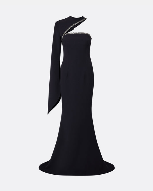 Raha Midnight Navy Long Dress