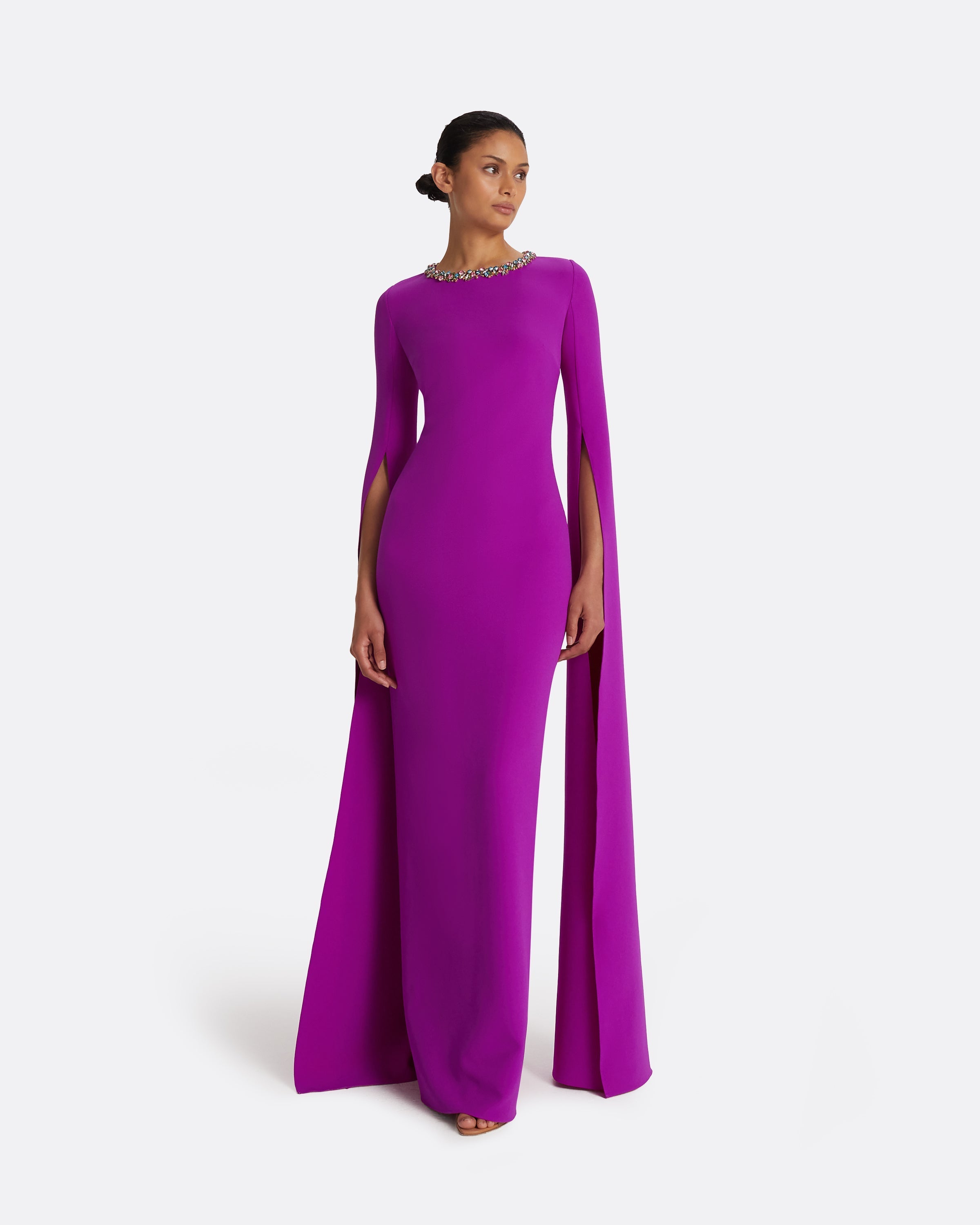 Magenta long dress store