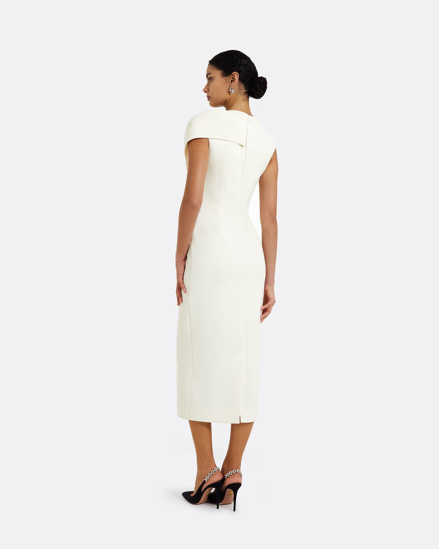regina midi dress LEO LIN - Regina Embellished Wool Blend Midi Dress