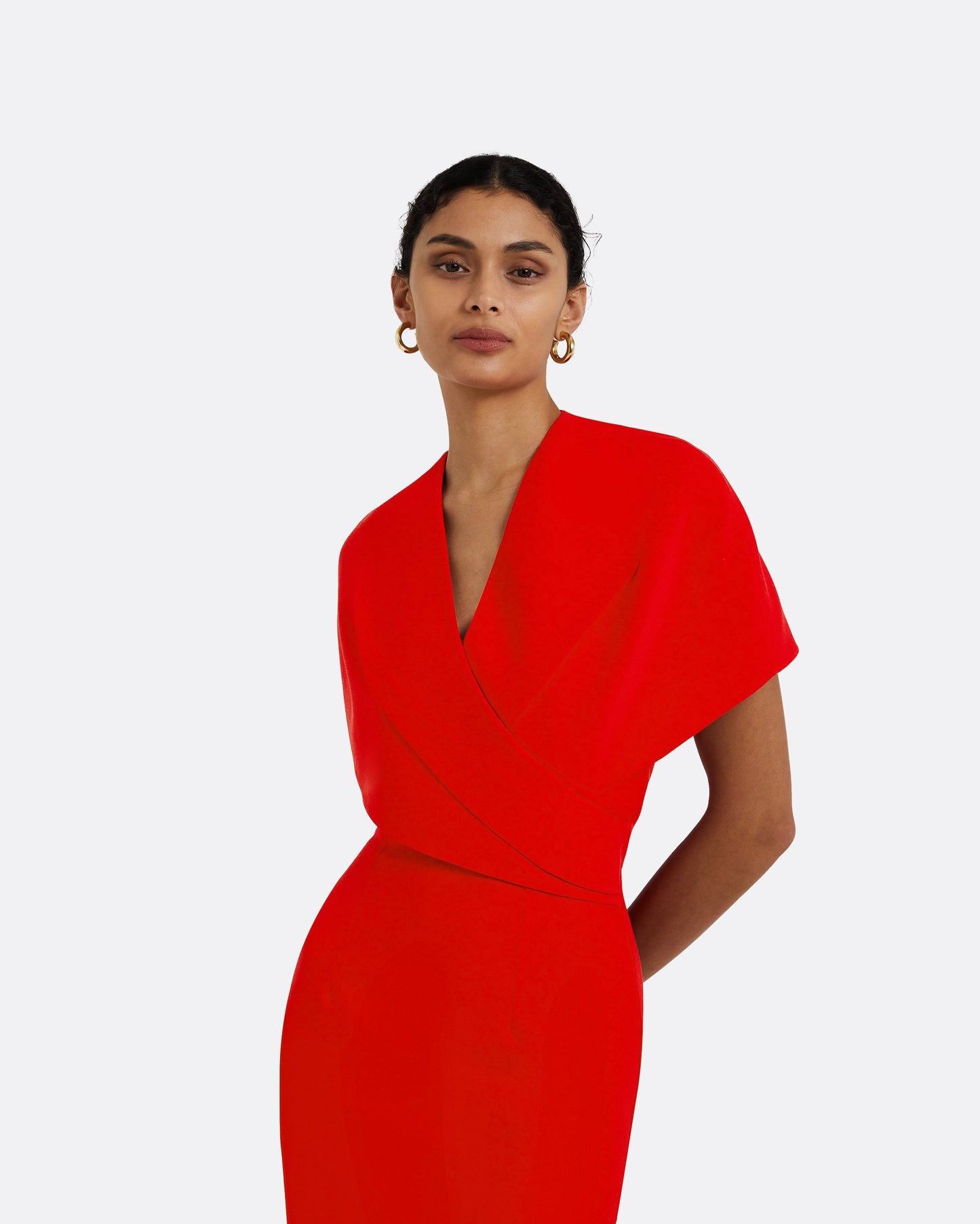 Flora Cherry Red Midi Dress – Safiyaa London Flora Cherry Red Midi Dress – Safiyaa London