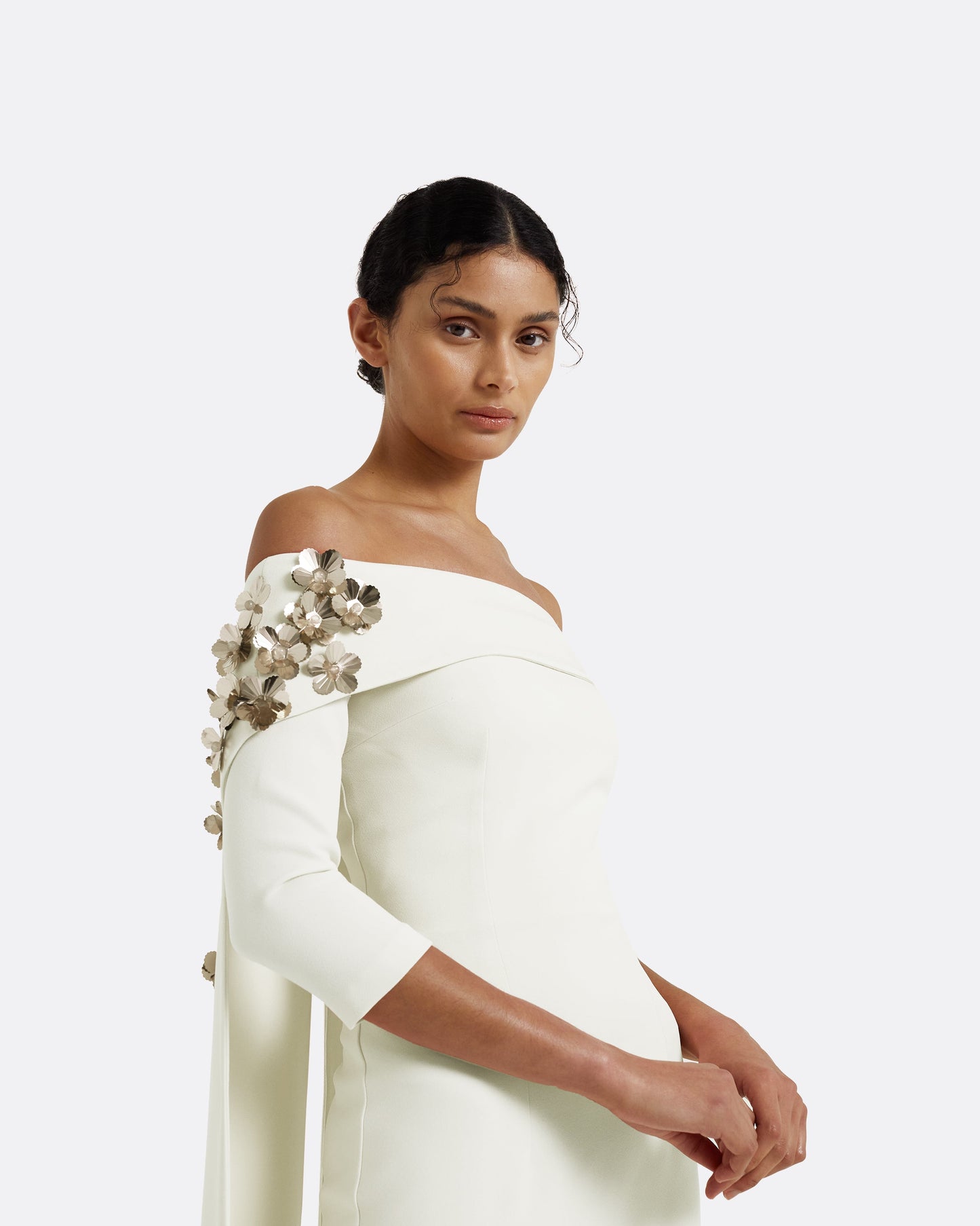 bellara pale pink harness with soshin dress Bolero/ Capes / Harnesses Maison Safiyaa USA