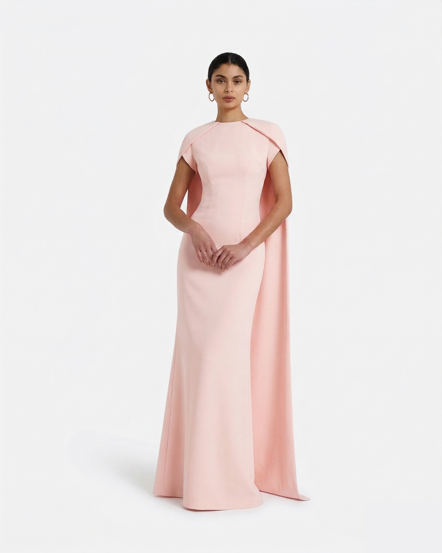 Ginkgo Long Dress in Pale Pink