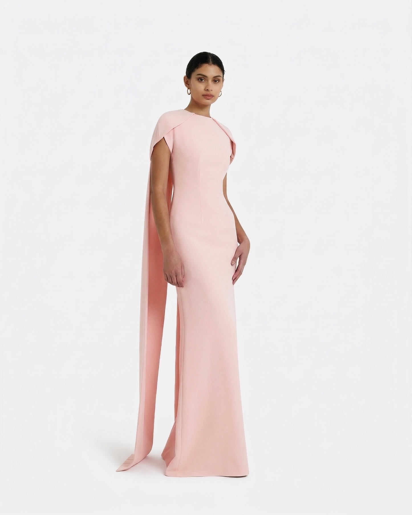 Ginkgo Long Dress in Pale Pink
