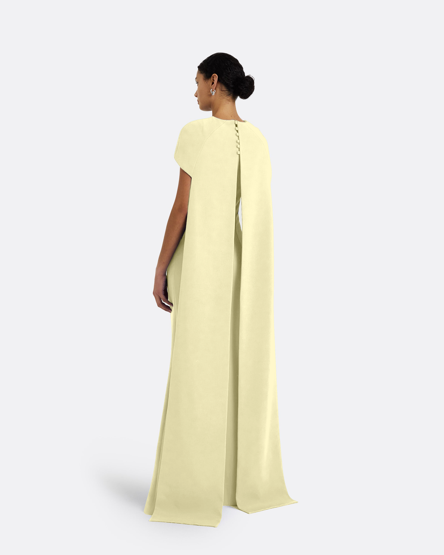 Ginkgo Long Dress in Pale Yellow
