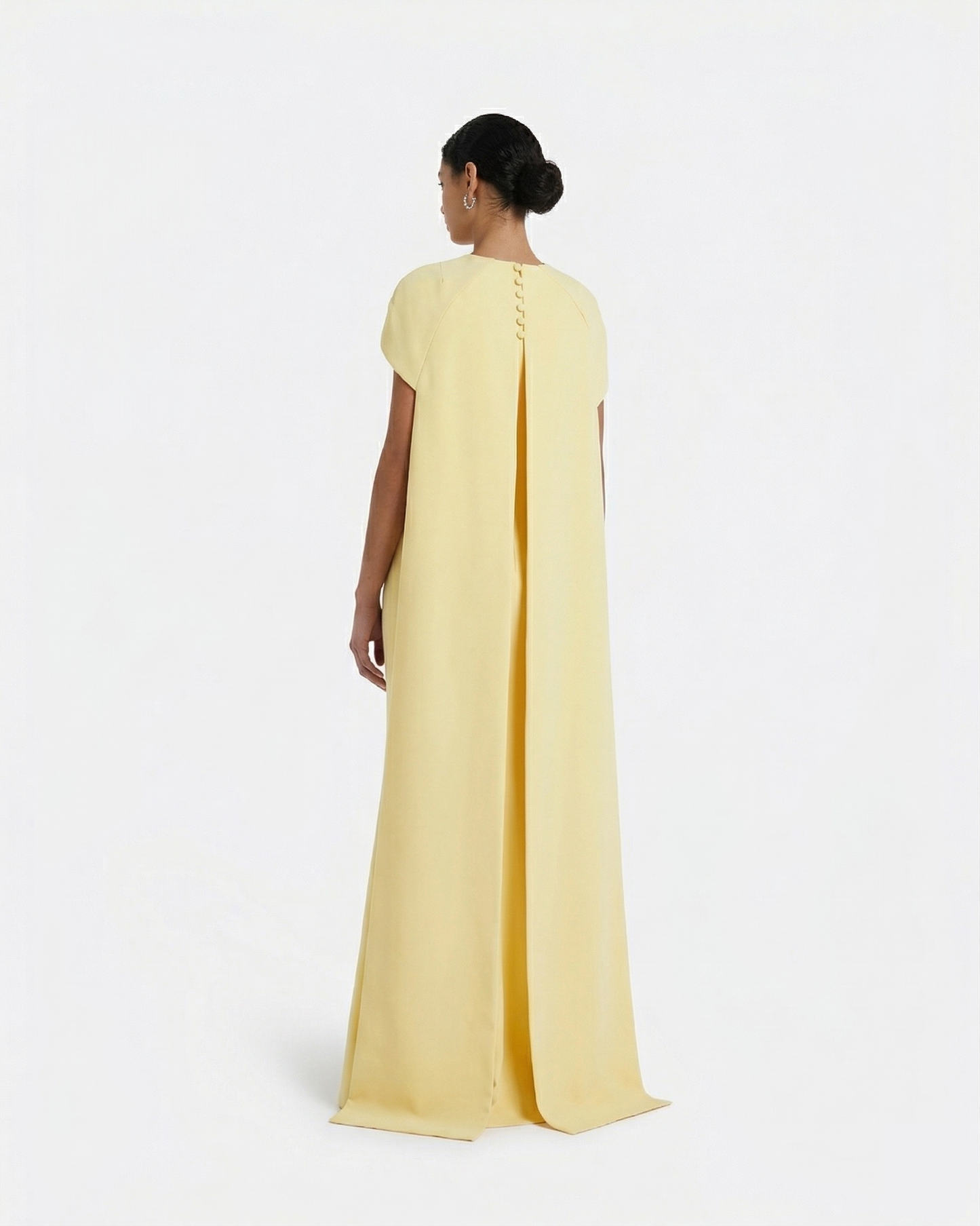 Ginkgo Long Dress in Pale Yellow
