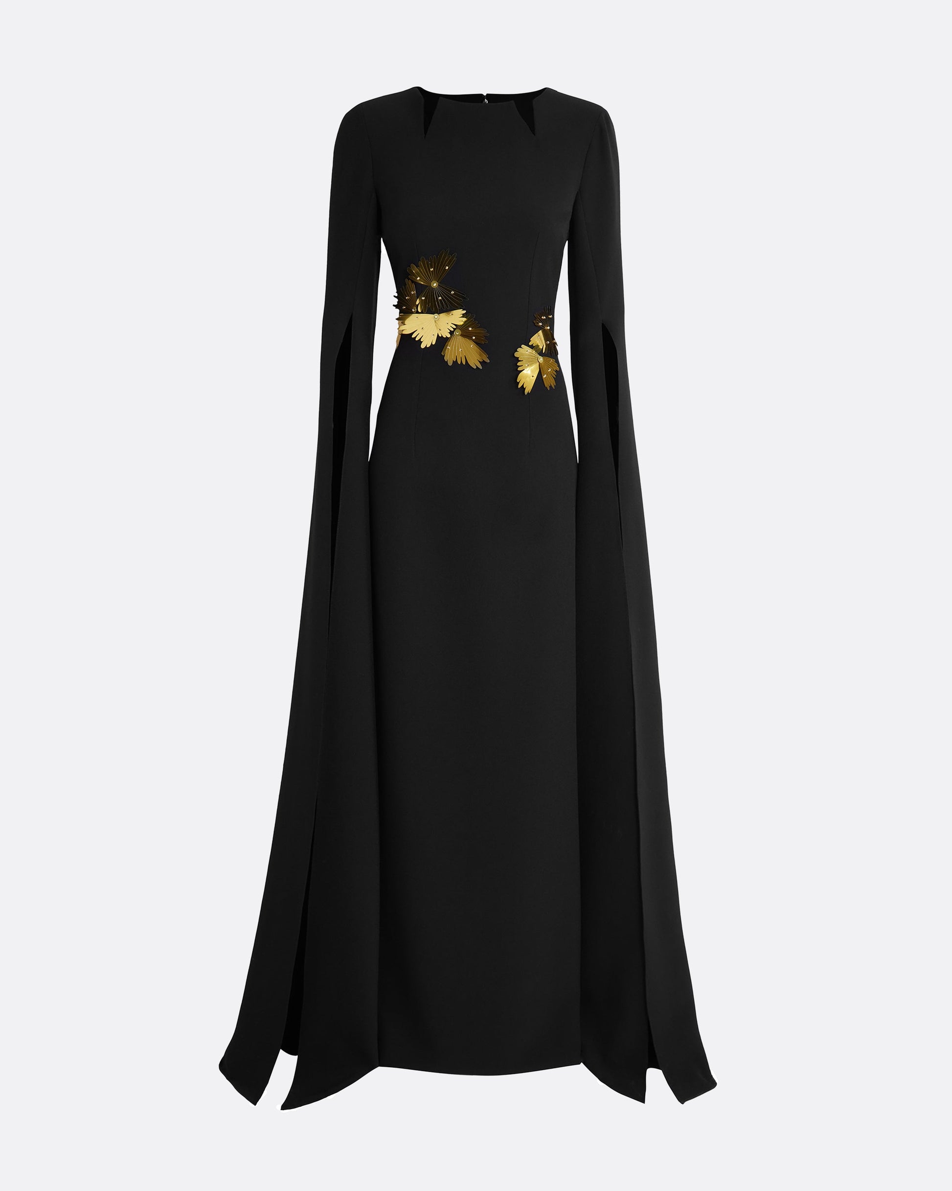 Talin Embroidered Black Long Dress Safiyaa London Talin Embroidered Black Long Dress Safiyaa London