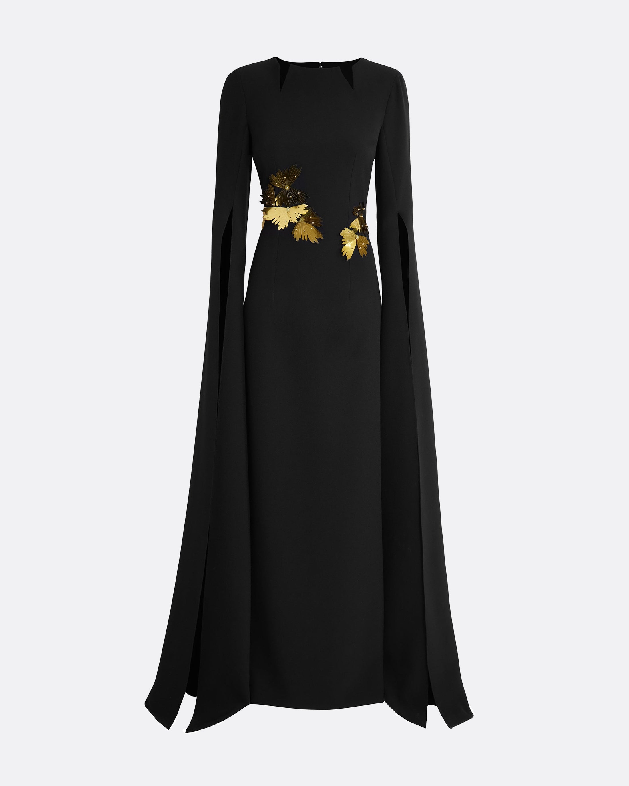 Talin Embroidered Ivory Long Dress