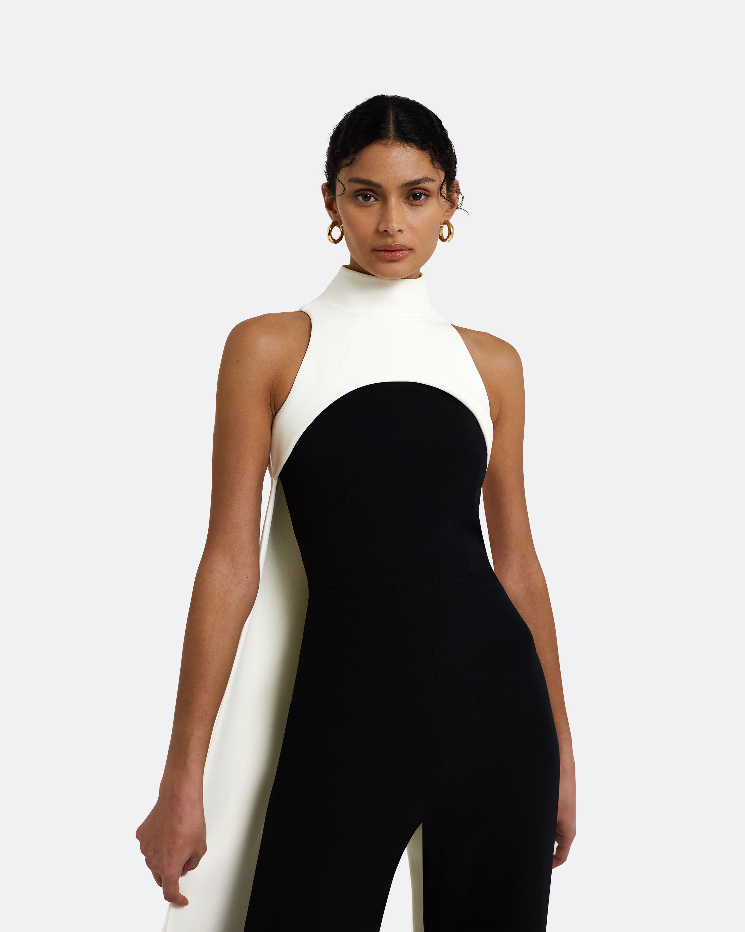 Miho Ivory Harness & Takayama Black Jumpsuit – Safiyaa London