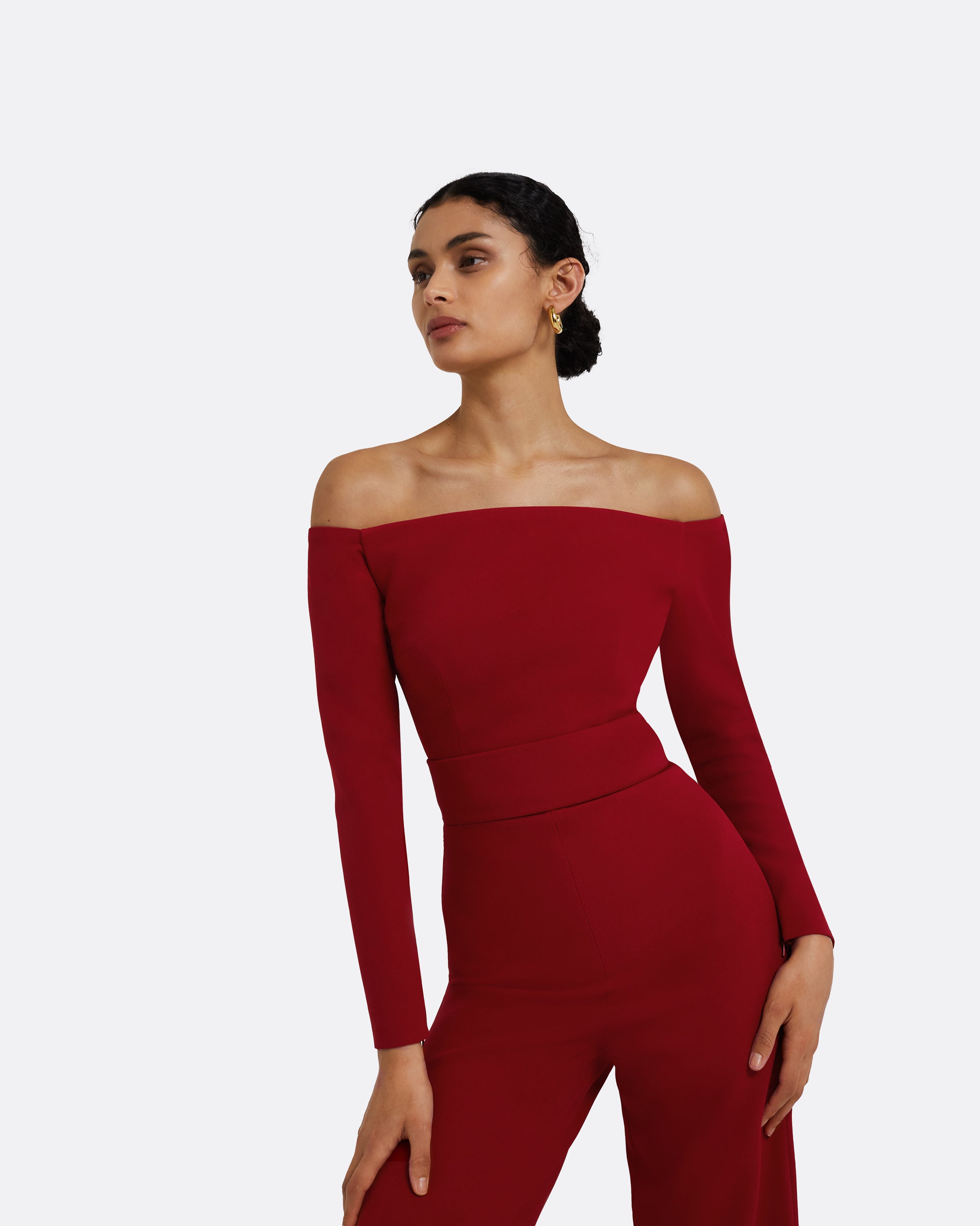 Veasna Azalea Red Jumpsuit – Safiyaa London