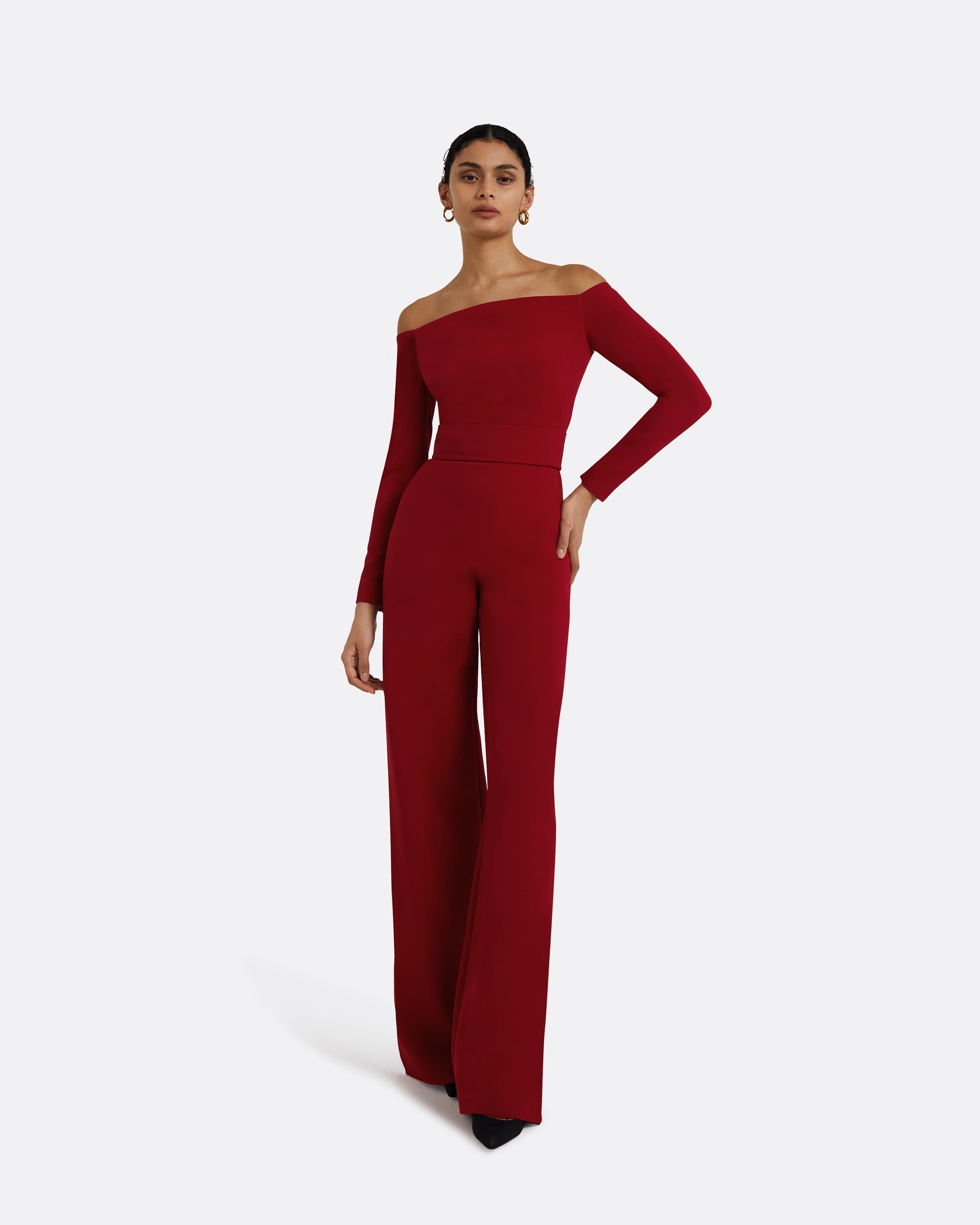 Veasna Azalea Red Jumpsuit – Safiyaa London
