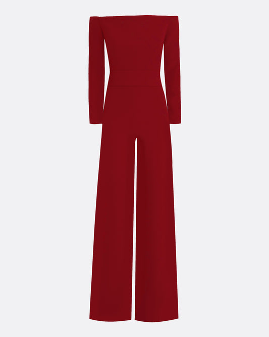 Veasna Azalea Red Jumpsuit