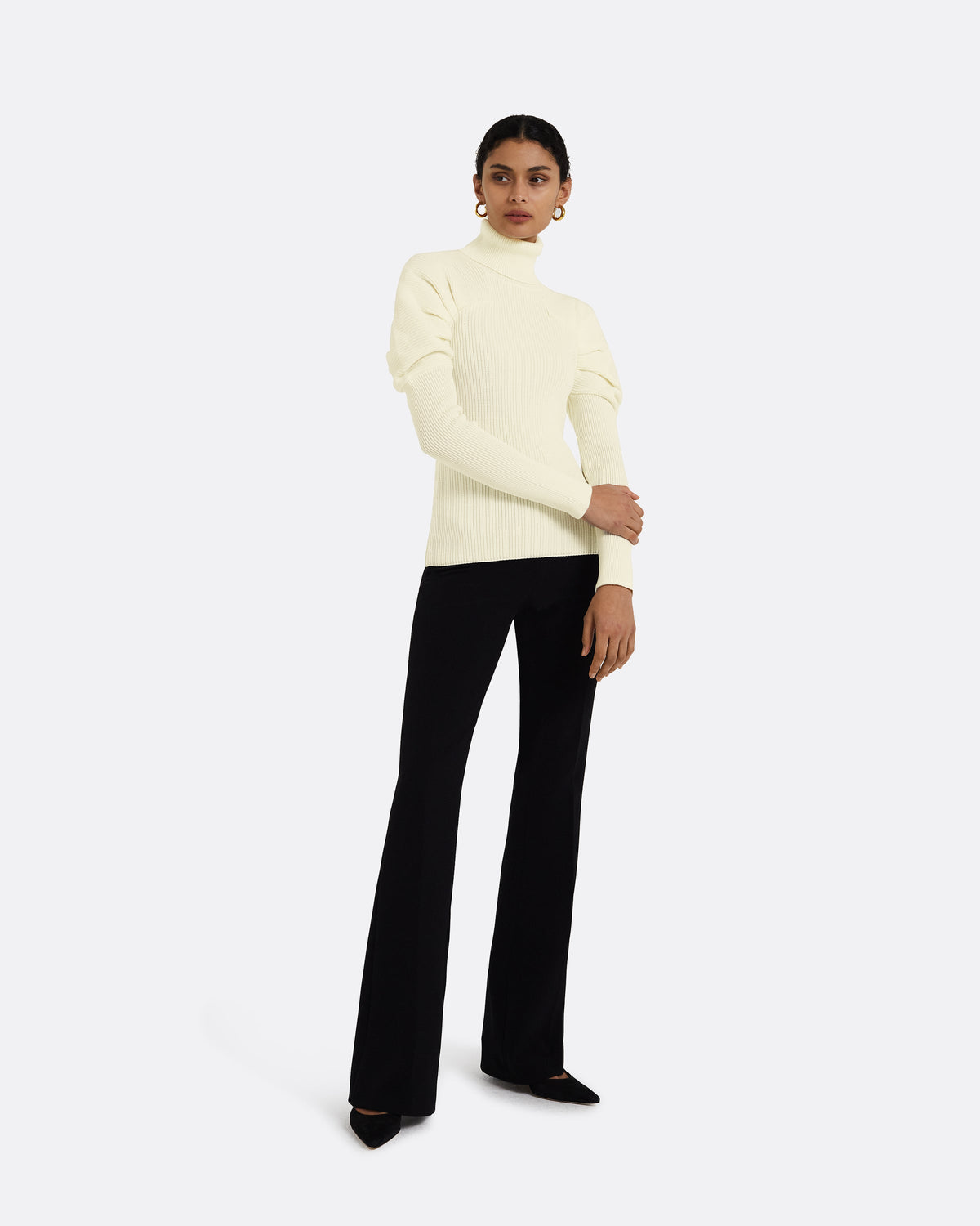 Karine Ivory Knit Top by Safiyaa London