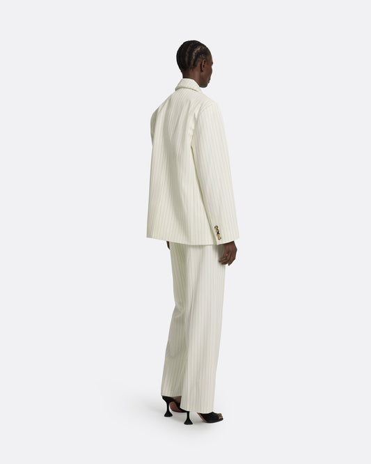Maurissa Ivory Pinstripe Jacket