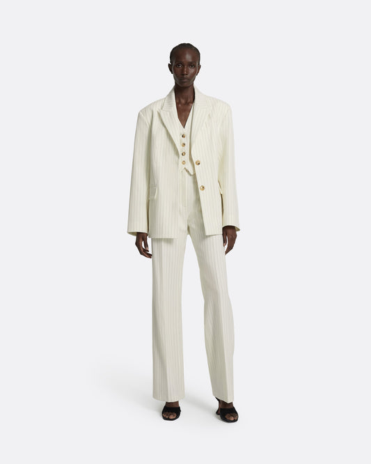 Maurissa Ivory Pinstripe Jacket