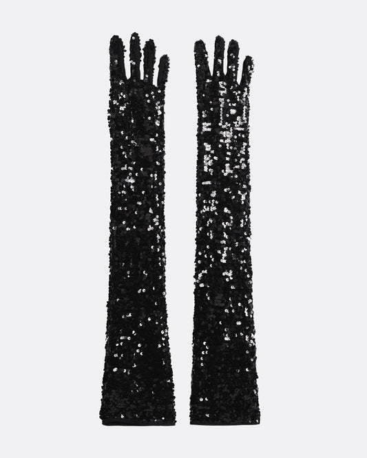 Antonia Black Sequins Gloves