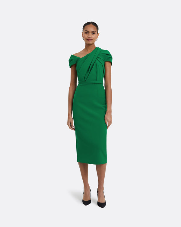 safiyaa Dania Jewel Green Midi Dress | Clothing