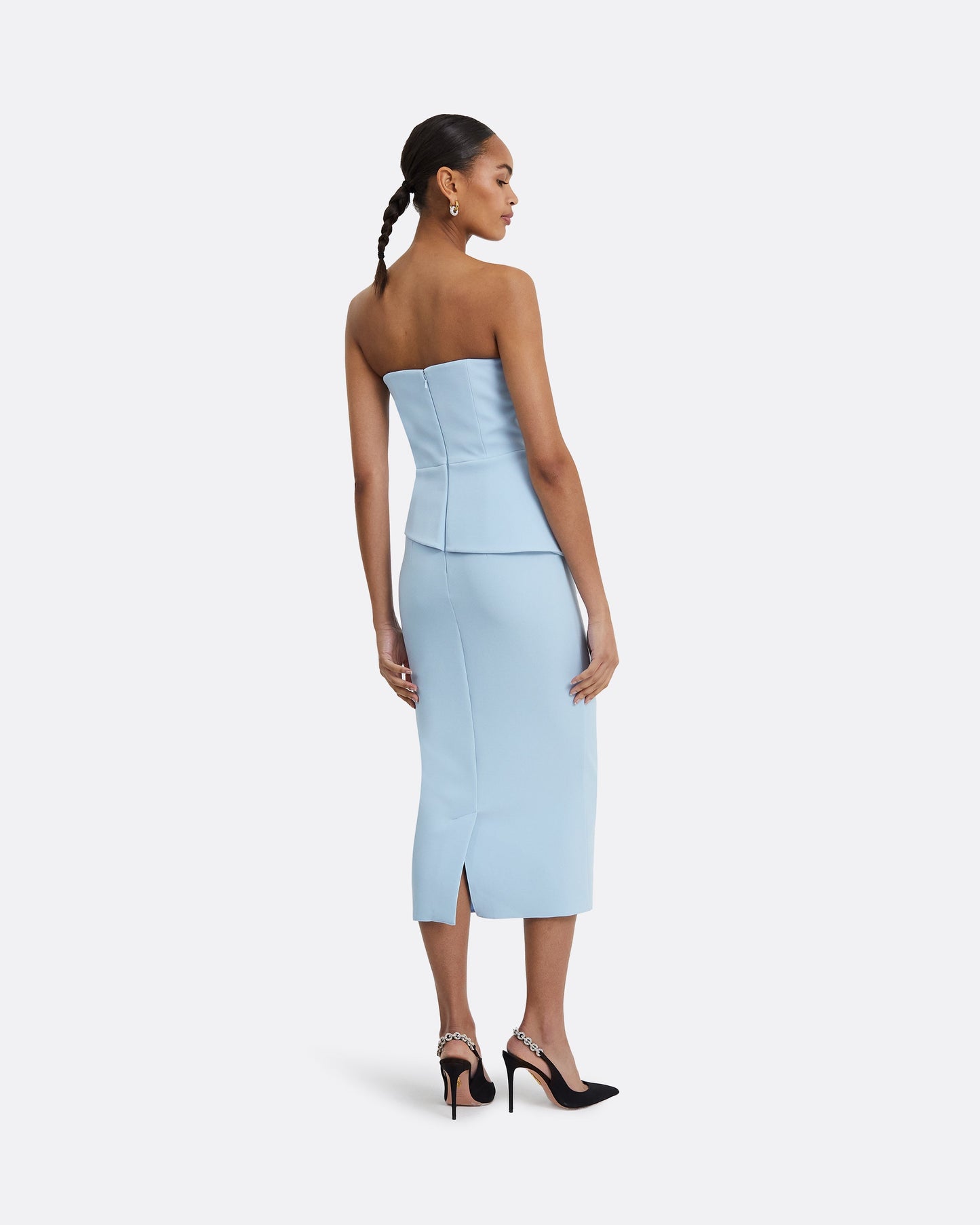 Delani Pale Blue Midi Dress