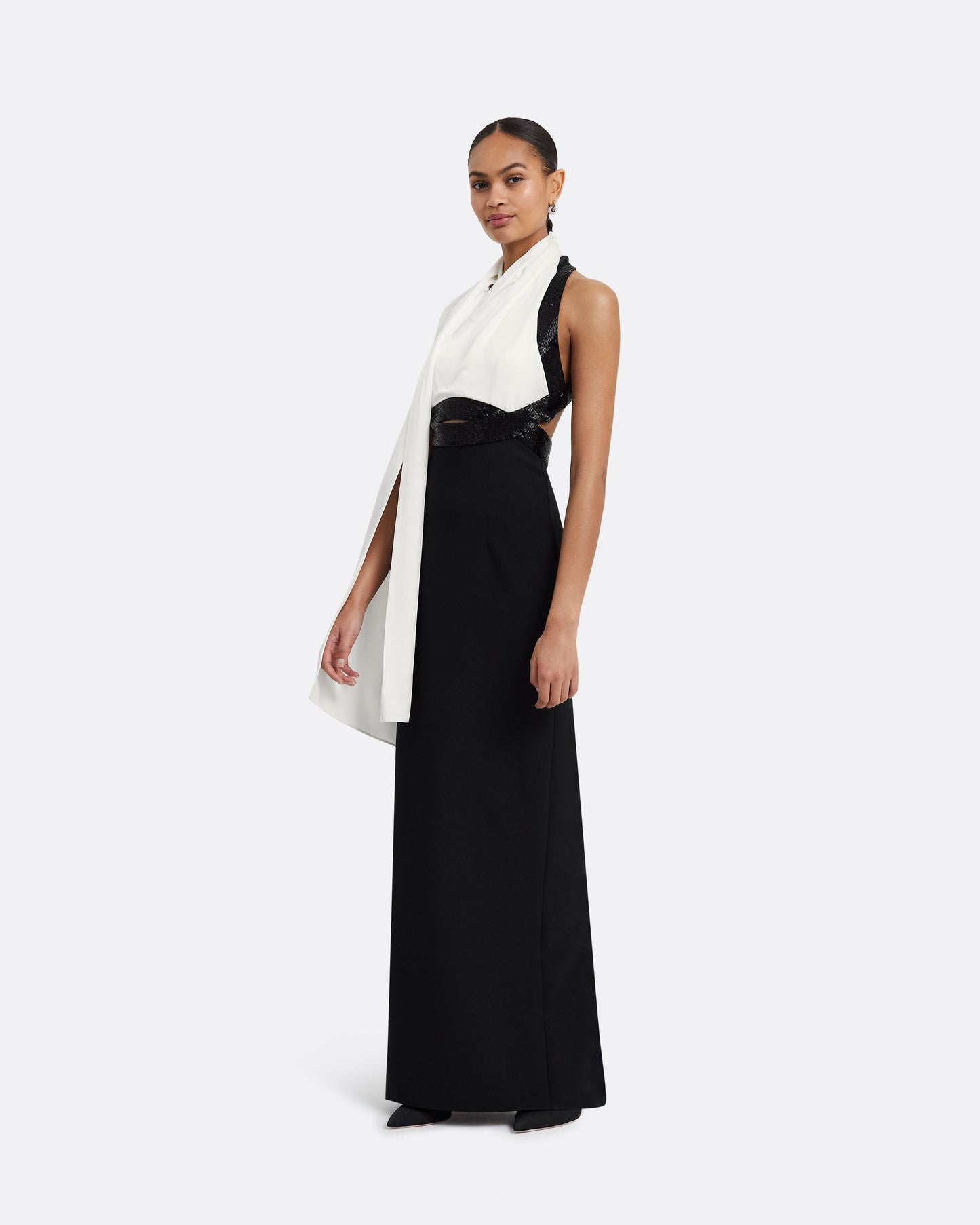 Lexi Black & Ivory Long Dress